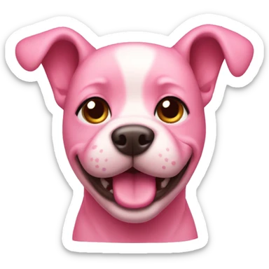 pink dog cute  sticker
