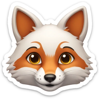 cute fox face sticker