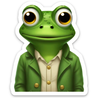 peppe the frog fronzen by cold sticker