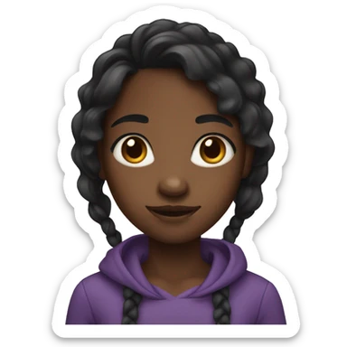 A black 12 years old girl sticker