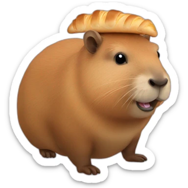 capybara-french-croissant sticker