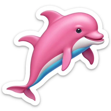 Pink dolphin sticker