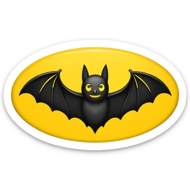 Make a emoji of bat logo batman edition  sticker