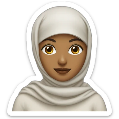 muslim woman artist sticker