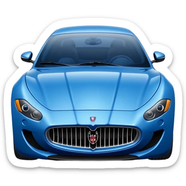Blue Maserati sticker