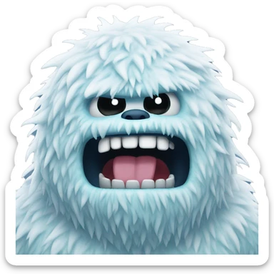 abominable snow monster sticker