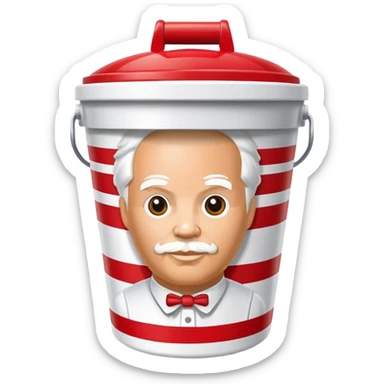kfc bucket white and red stripes empty sticker
