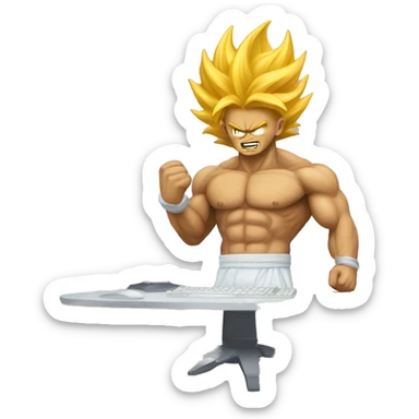 Super saiyan computer sticker