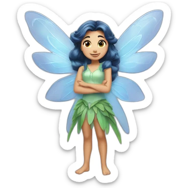 Silvermist from “disney fairies” with huge wings sticker