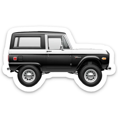 1967 Black and White 2 tone  Ford Bronco sticker