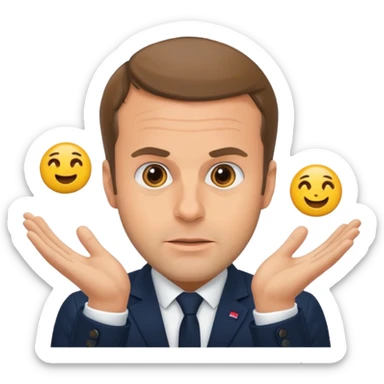Macron entrain de faire caca sticker