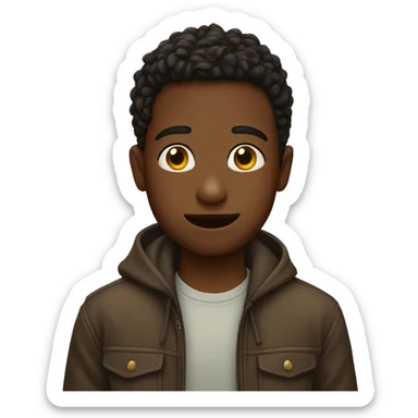 Boy with bog  sticker