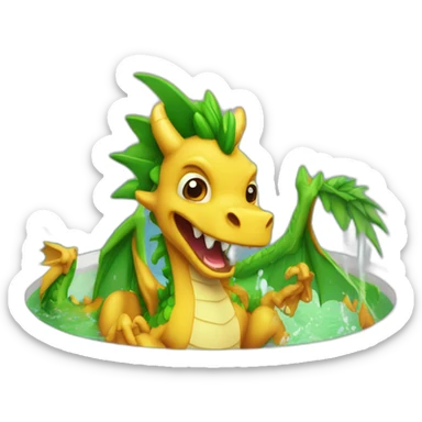 Dracofeu dans une baignoire sticker
