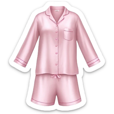 Light pink silk pyjamas set sticker