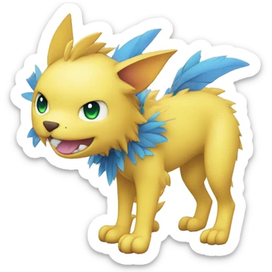 Kawaii cool Digimon-Fakemon-animal full body sticker