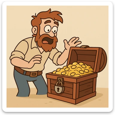 treasure chest sticker