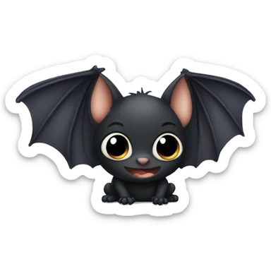Black baby bat  sticker