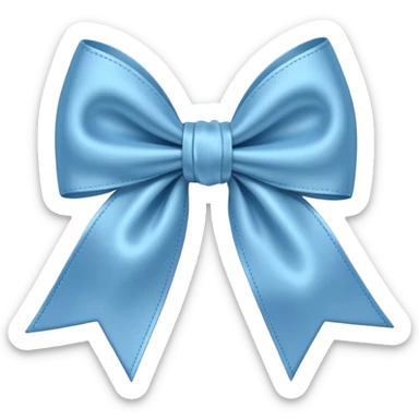 Soft blue bow sticker