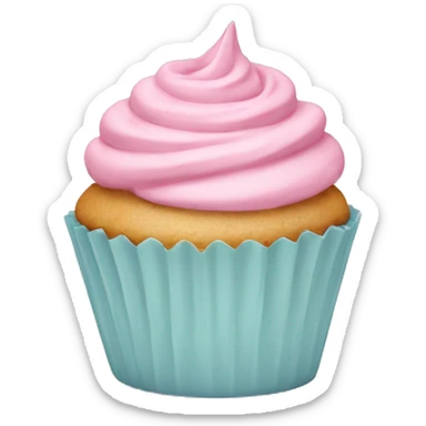pastel pink cupcake sticker