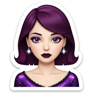 Glitter noir darling sticker