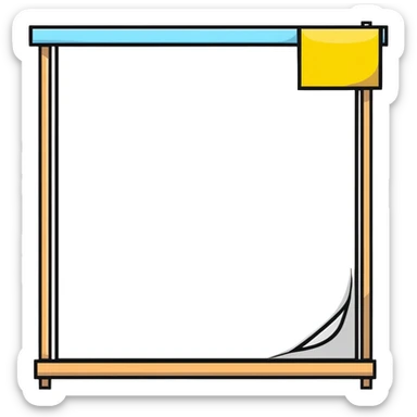 bulletin board with sticky notes pinned to it sticker