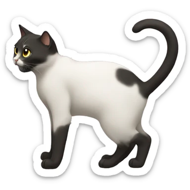 back arched cat sticker