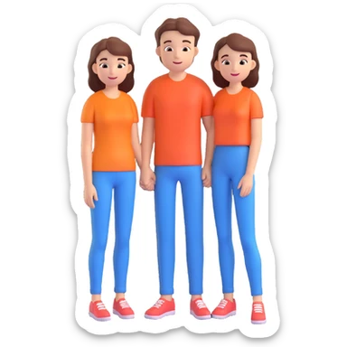 couple posing, close up pose, living room background sticker