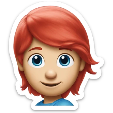Smurfs red hair  sticker