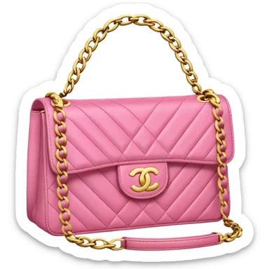 Money stack in a pink Chanel bag  sticker