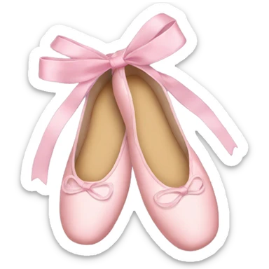 ballet shoes with long bow sticker