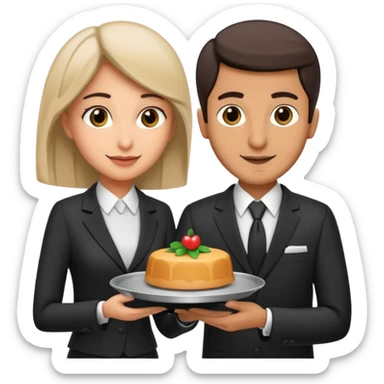 an Arab man tipping a female server sticker