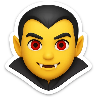 vampire emoji with red eyes, no background sticker