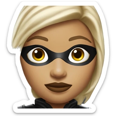 Light skinned Batgirl in shiny leather, Hummer EV monster truck  sticker