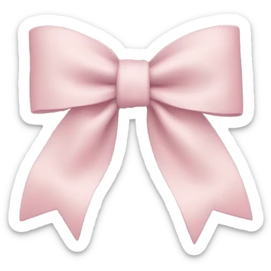 Pale pink bow  sticker