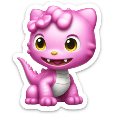 Hello kitty dinosaure  sticker