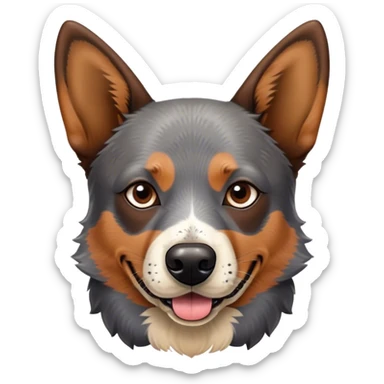 Australian cattle dog mutt dark brown sticker