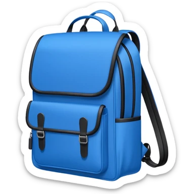 blue school bag inside notebook pen sticker