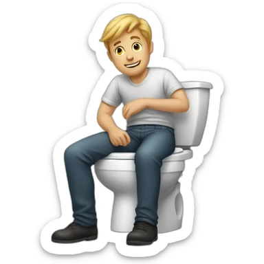 man-on-commode sticker