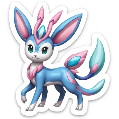 Meloetta-Sylveon-Dialga-Suicune-Palkia-fusion sticker
