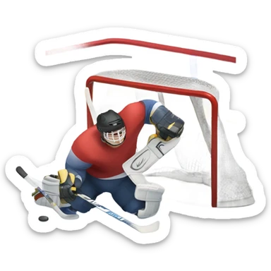 Hockey player scoring sticker