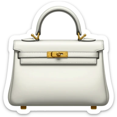 white birkin hermes bag sticker
