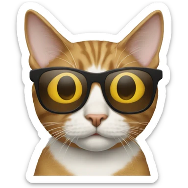 Cat with sunglasses sticker