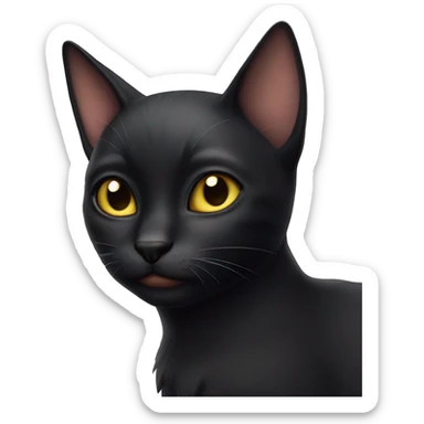 black cat fairy sticker