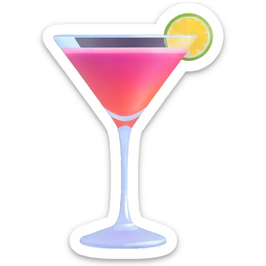 cosmopolitan cocktail in a martini glass sticker