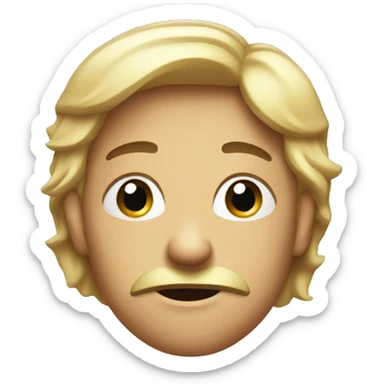 Face showing acknowledgment but worried sticker