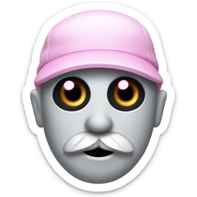 Mr. Salt is an off-white color with a silver-colored cap. There are three black-colored holes on the top of his cap. He has a pink mouth and black eyes. sticker