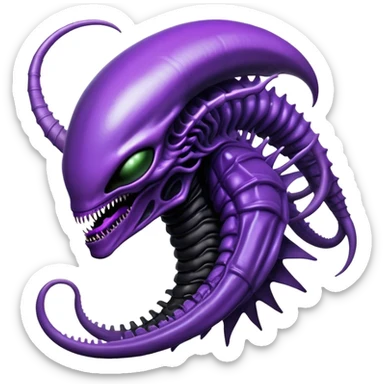 alien xenomorph queen violet skin  sticker