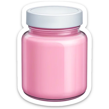 Esthetic pink cream sticker