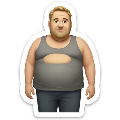 Fat man sticker