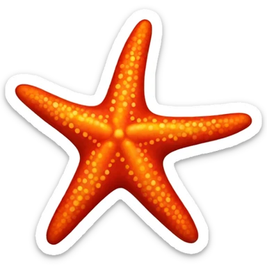 red and orange starfish sticker
